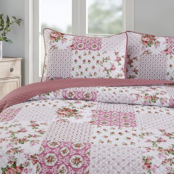 Bedding Floral Lightweight Patchwork Queen Quilt Set Poshmark